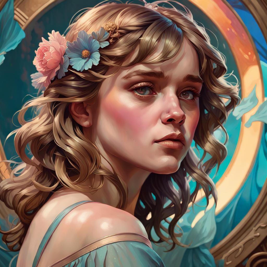 Maisie Peters Portrait in Art Deco Style