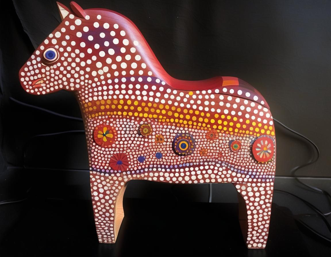 Psychedelic Dalahäst: A Colorful Swedish Folk Art Horse