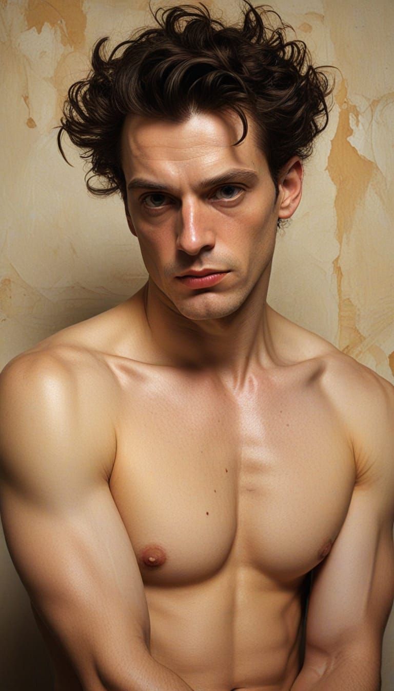 Dramatic Baroque Image of Muscular Male Ballet Figure