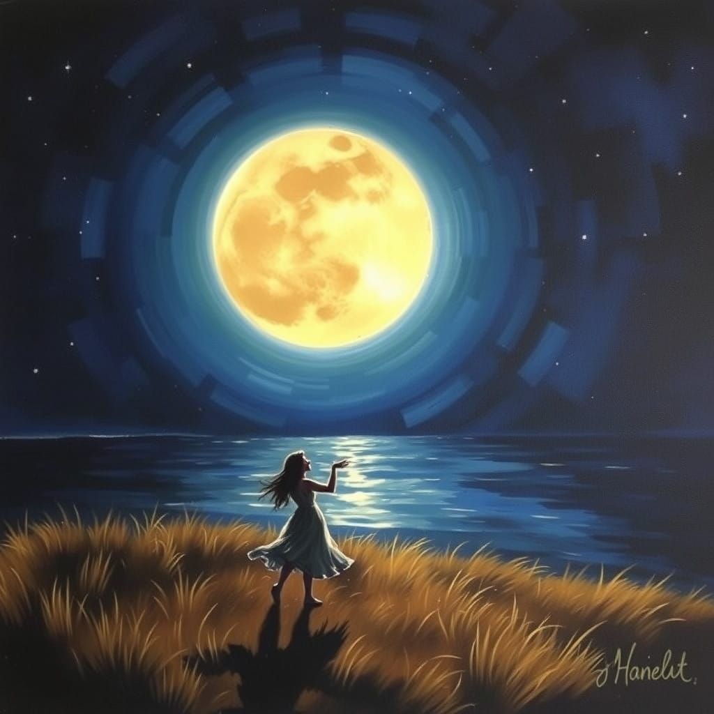 Lunar Serenade in a Celestial Night