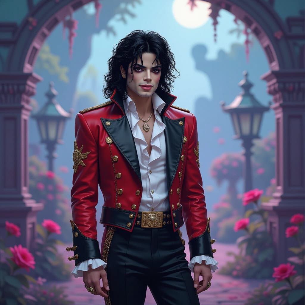Michael Jackson in Wonderland Fantasy Concept Art