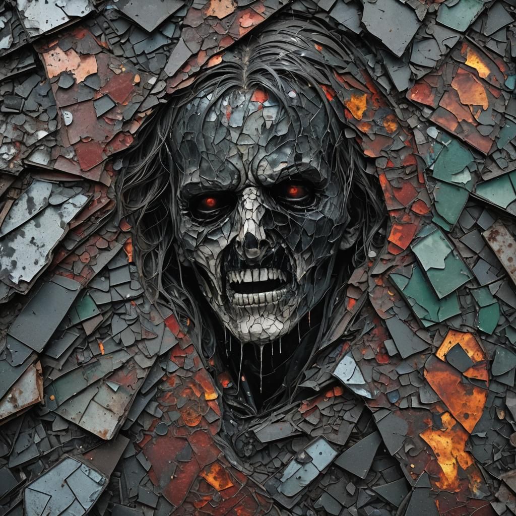 Colorful Shattered Soul Depicting Emotional Pain