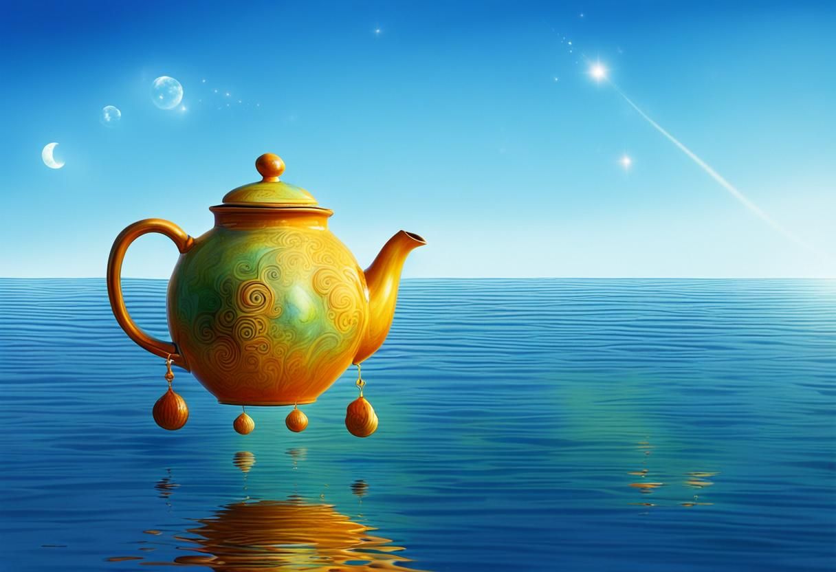 Mystical Teapot Hallucinations in Surreal Style