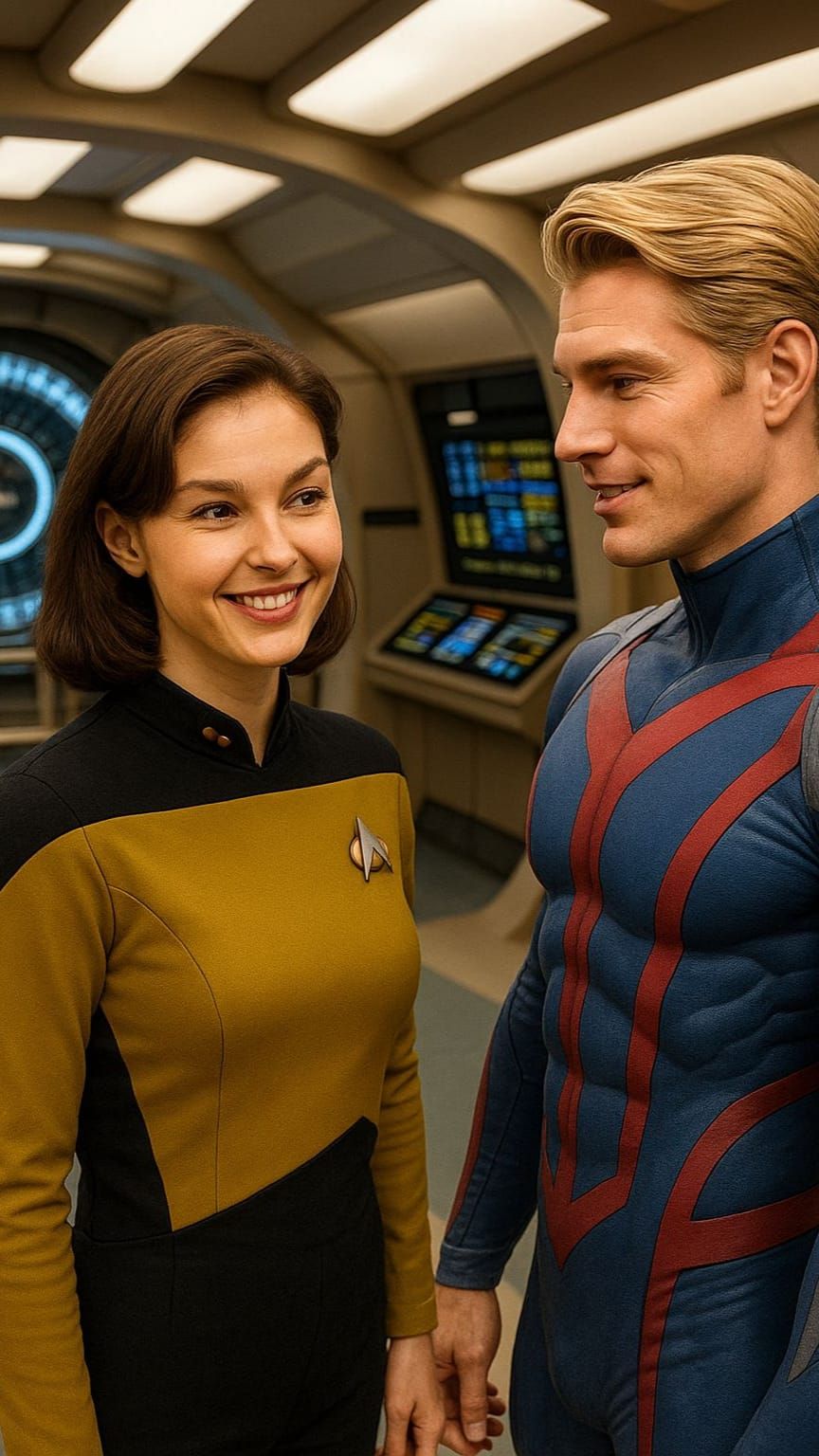 Robin Lefler and Archangel in Enterprise-D Engineering