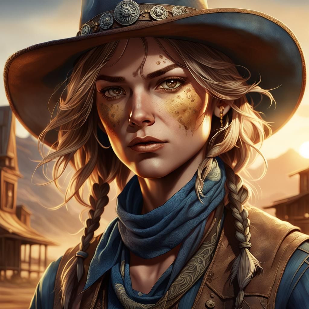 Jocie Wales: Civil War Outlaw in Fantasy Portrait