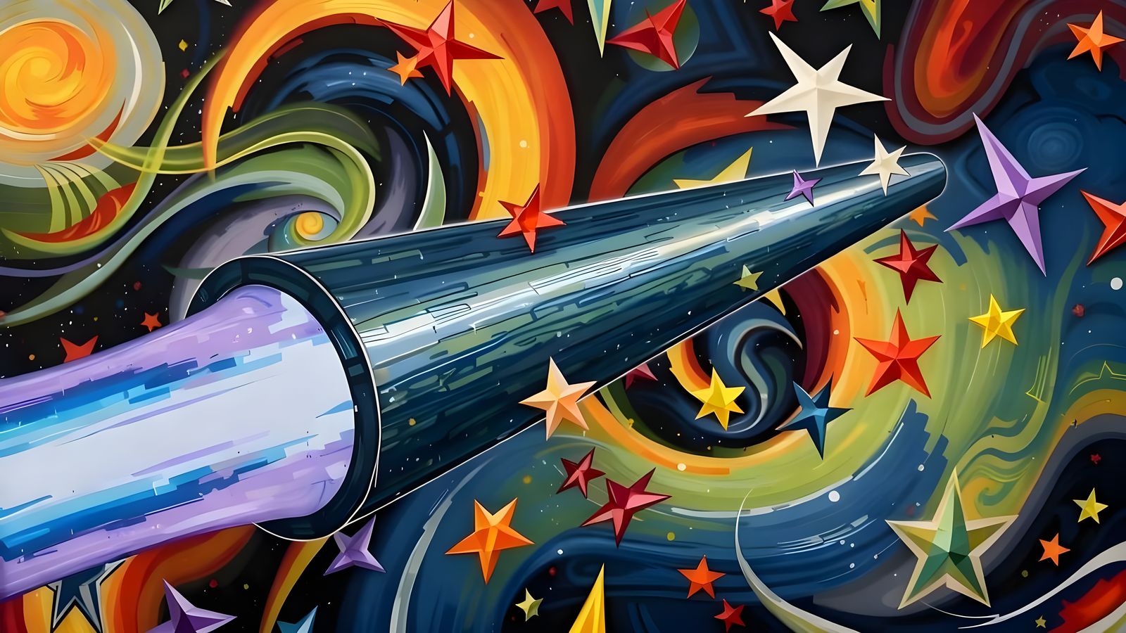 Diverse Wildly Colored 3D Stars Added to Portrait