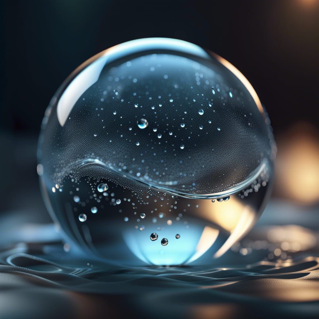 Mystical Vortex Inside Perfect Geometric Glass Sphere