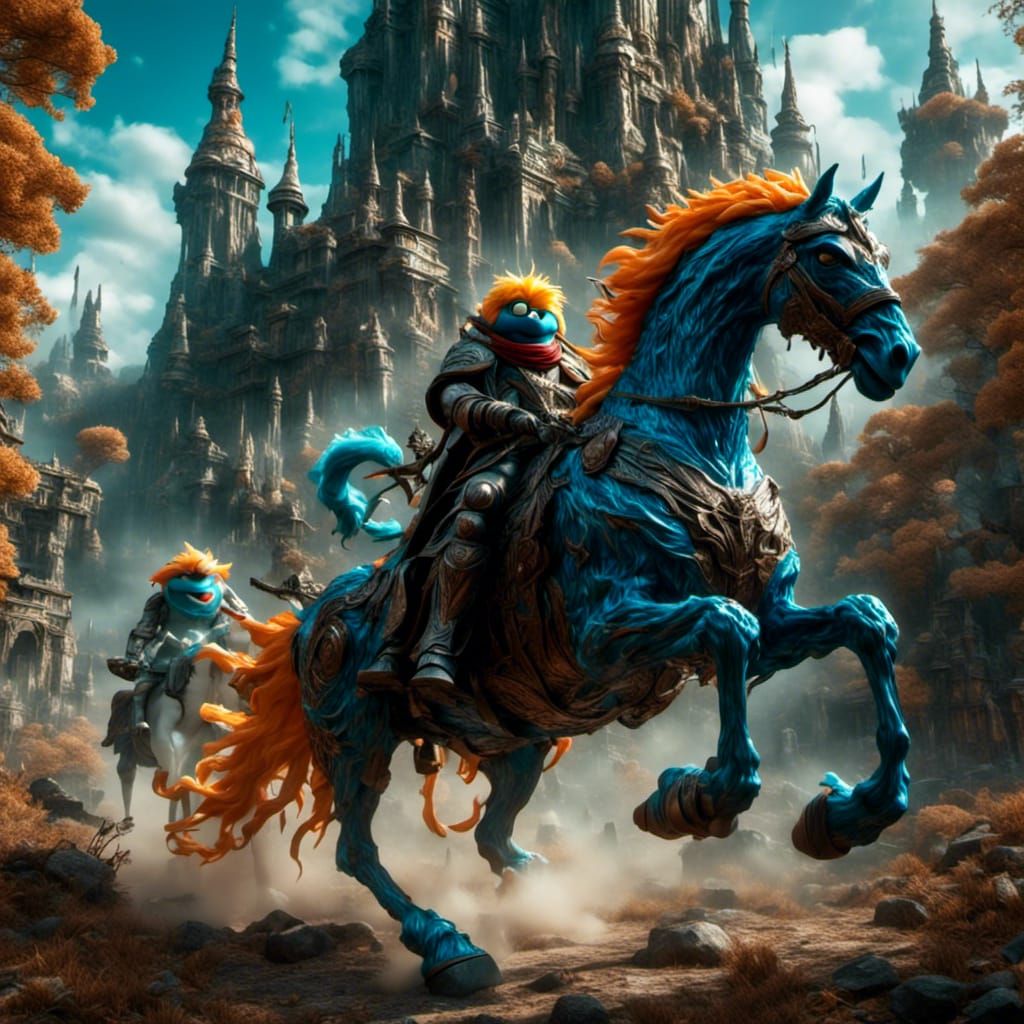 Cookie Monster and Elmo's Gundam Battle