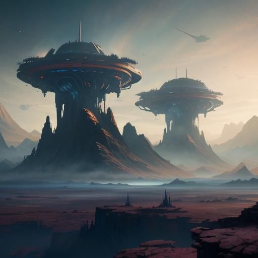 Alien Abduction Fantasy Concept Art