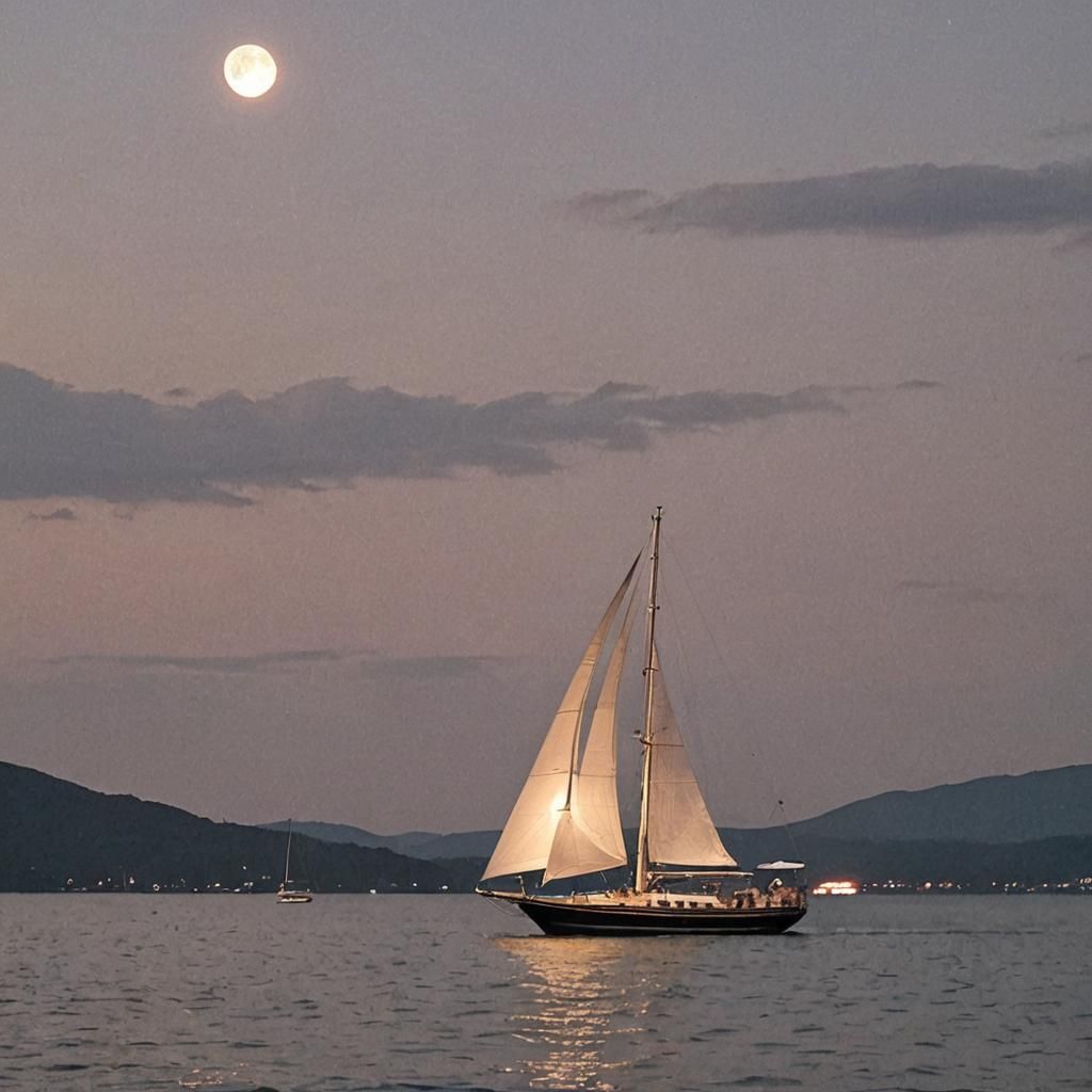 Sailing at Night: An AI Interpretation