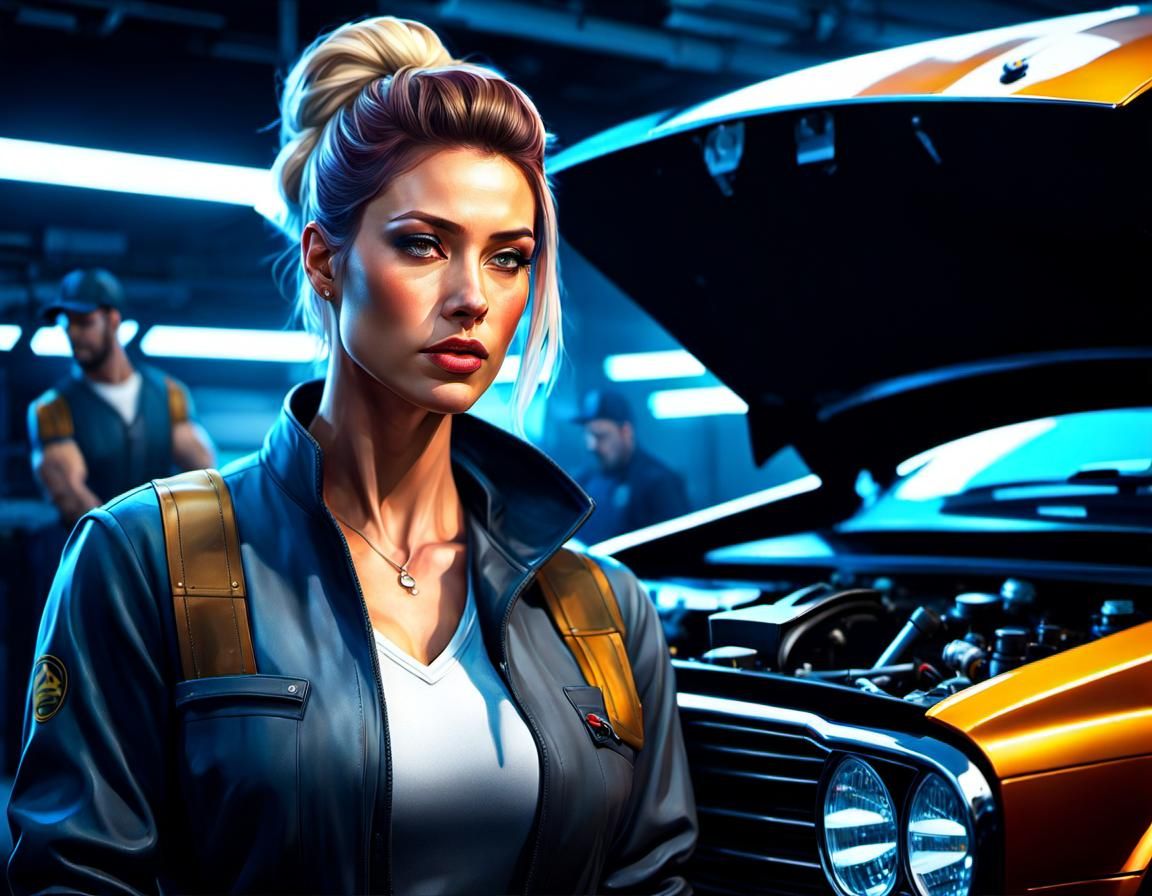 Women at work series (5) Car Mechanic