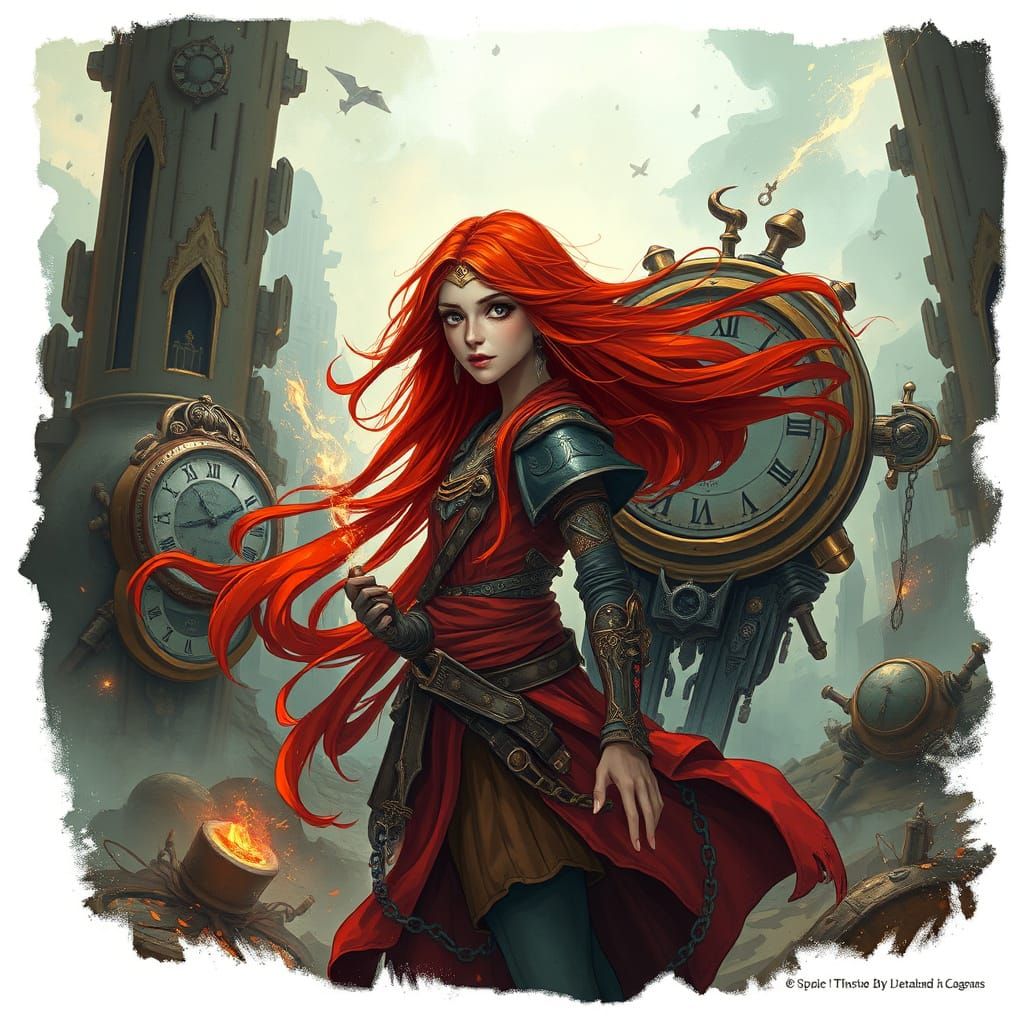 Spark Mage in Post-Apocalyptic Landscape