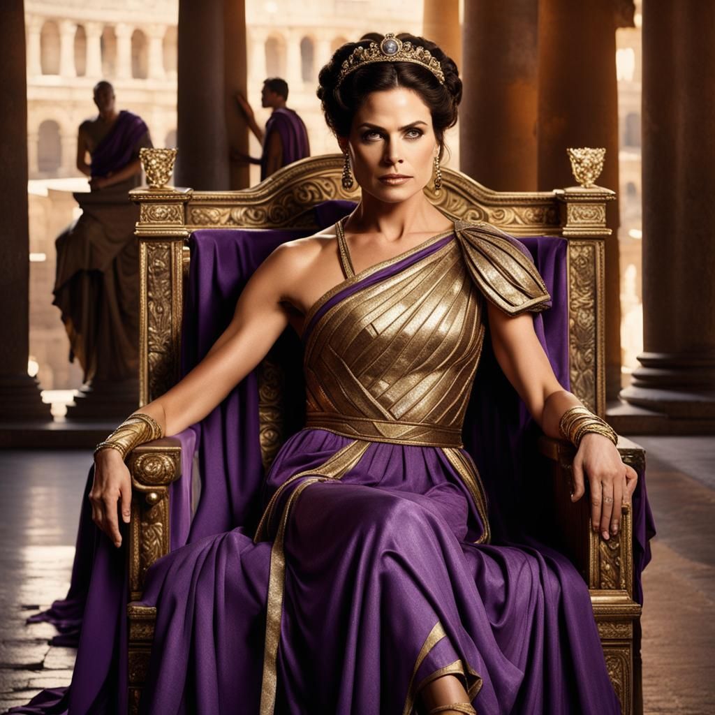 Roman Empress in the Colosseum of Rome