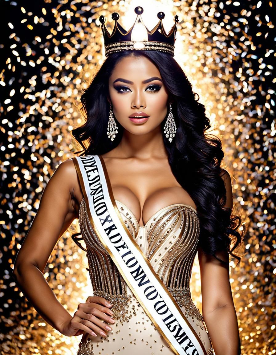 Stunning Indonesian Beauty Queen on Catwalk