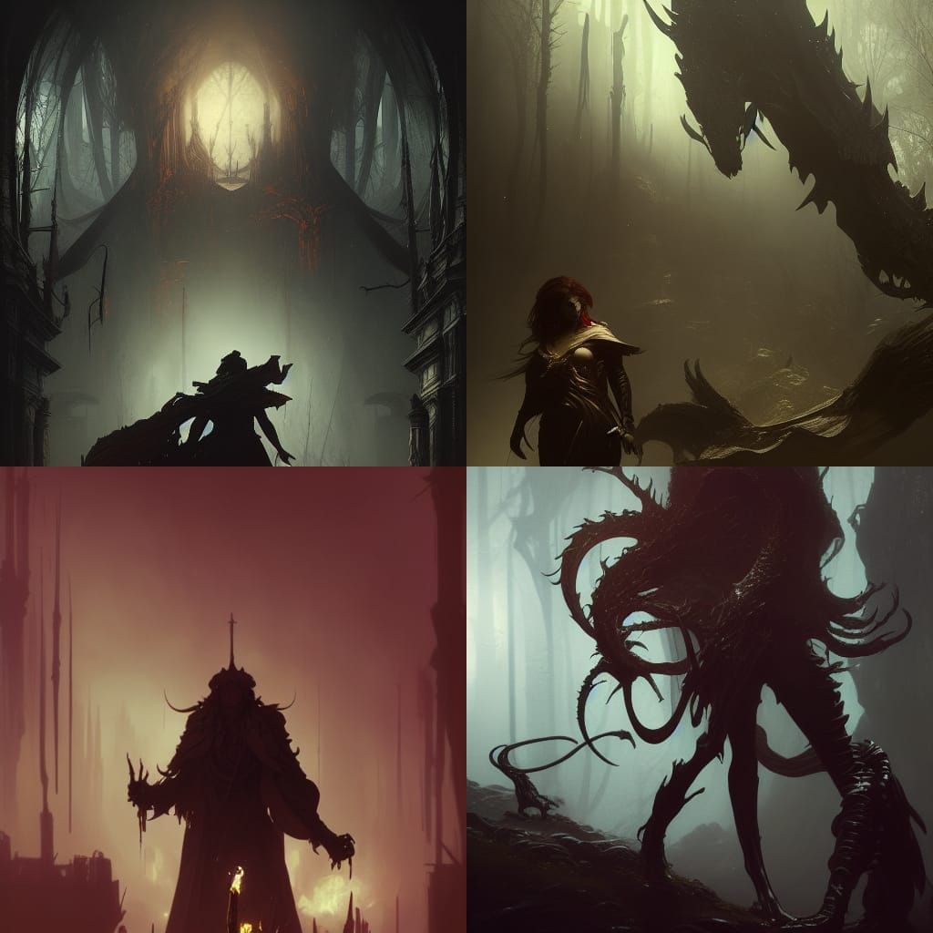 Dark Fantasy Fiend Concept Art in 8k Resolution