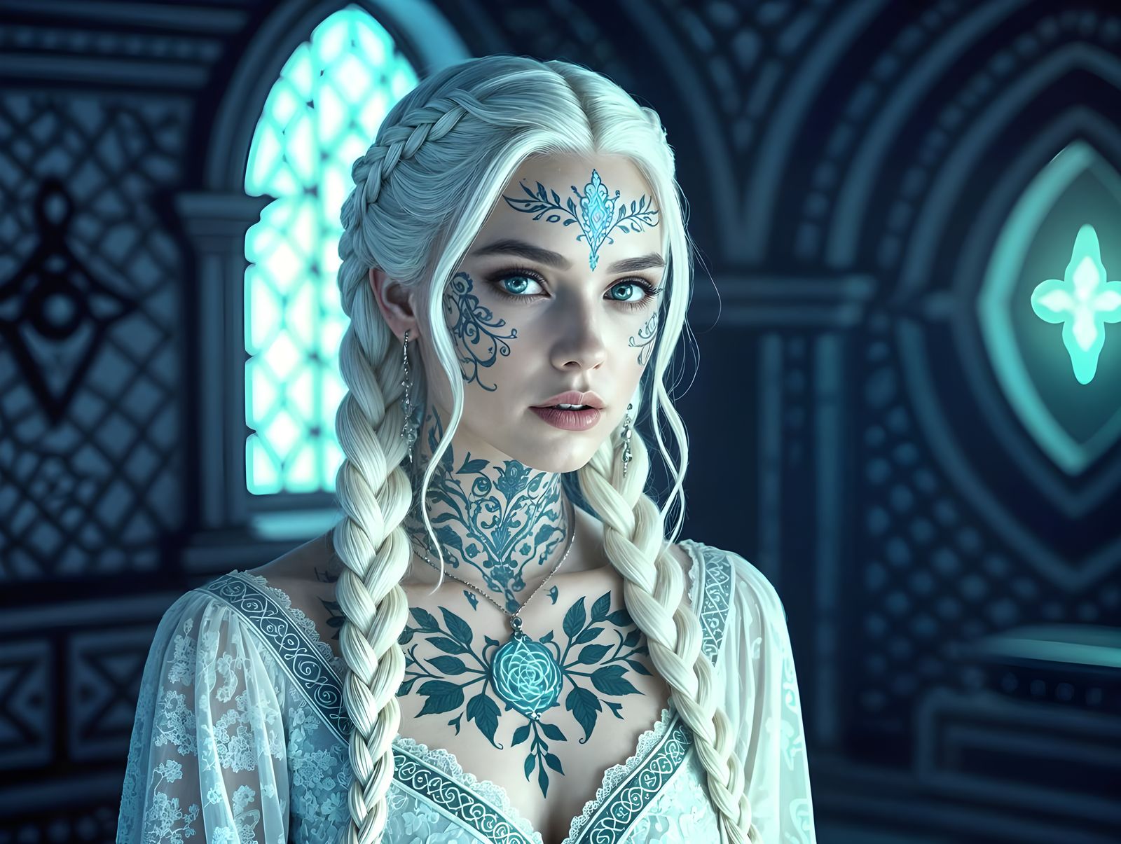 Nordic Beauty Radiates Elegance in Hyperrealistic Portrait