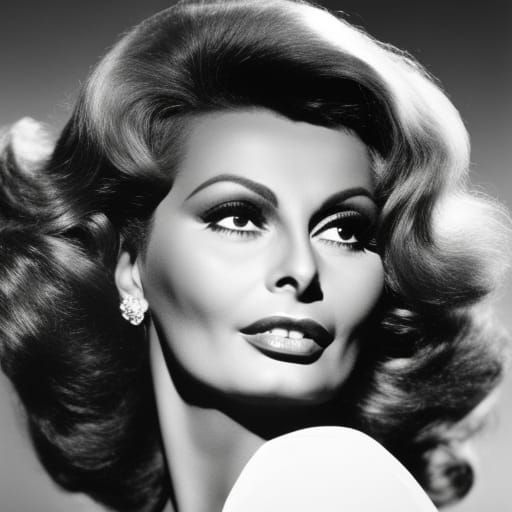 Elegant Portrait of Sophia Loren