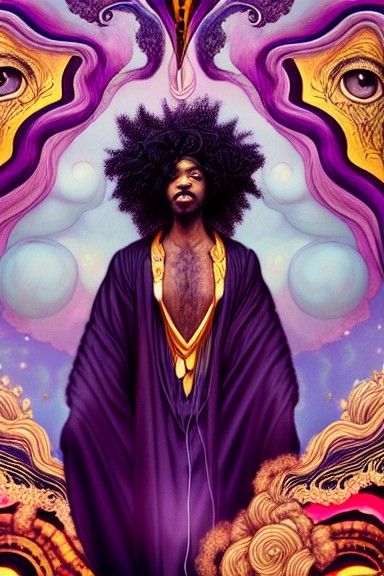 Black Wizard Portrait in Dittmann Style