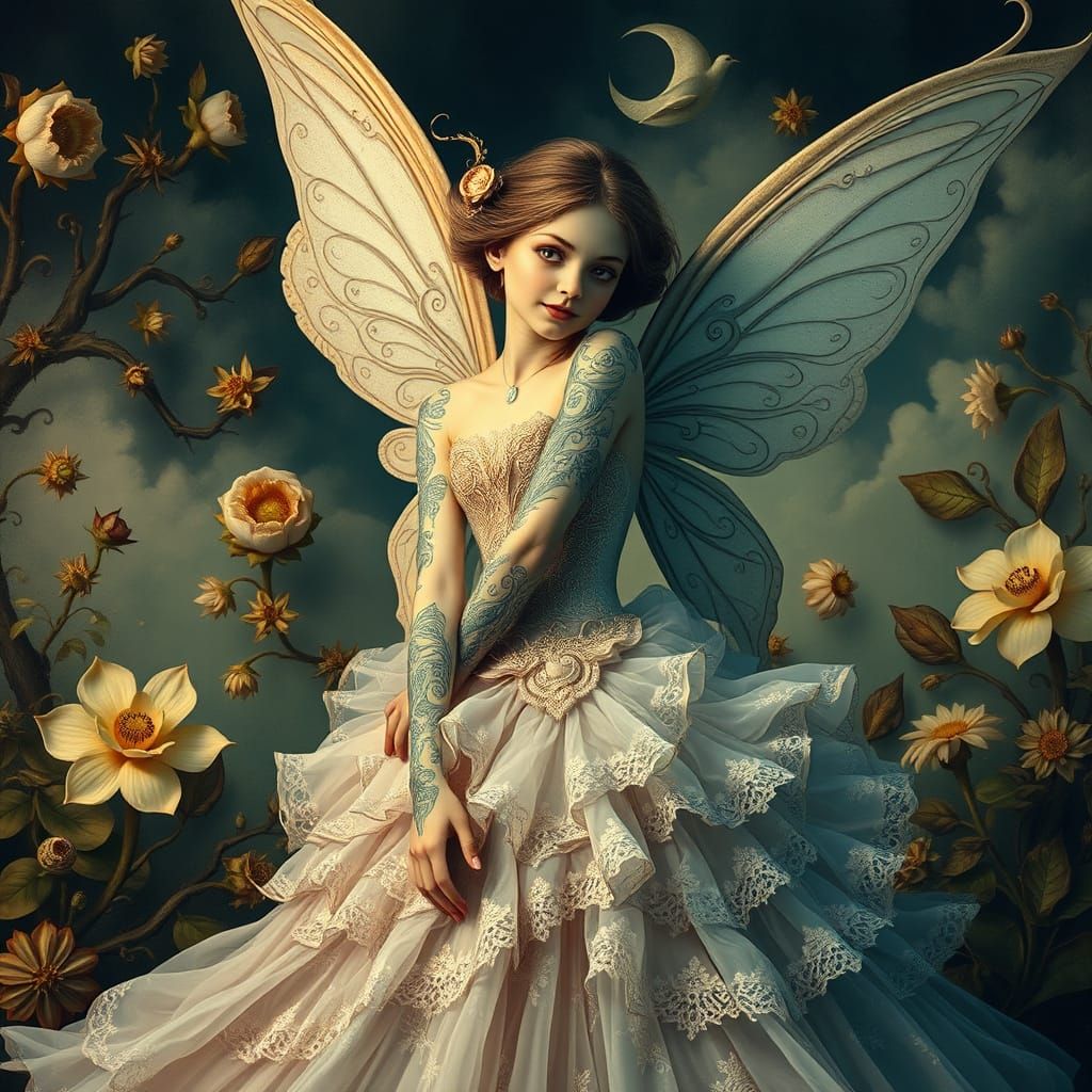 Enchanted Fairy Maiden in Baroque Splendor
