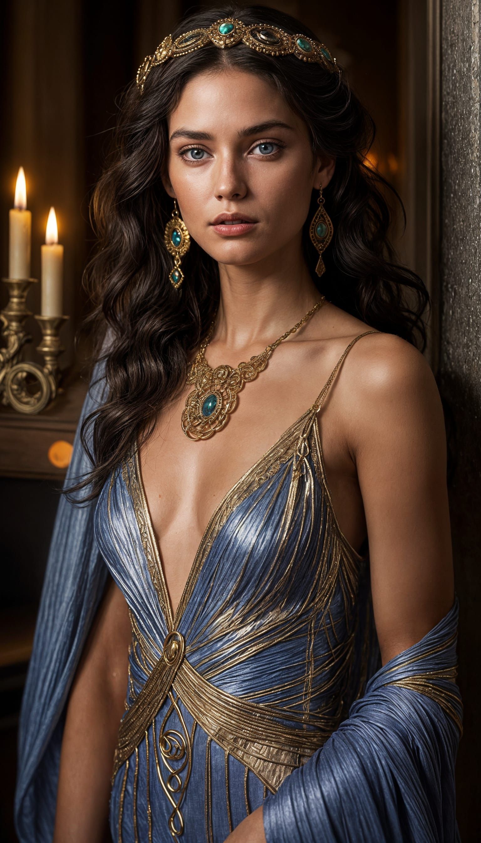 Ethereal Sarmation Beauty in Soft Candlelight