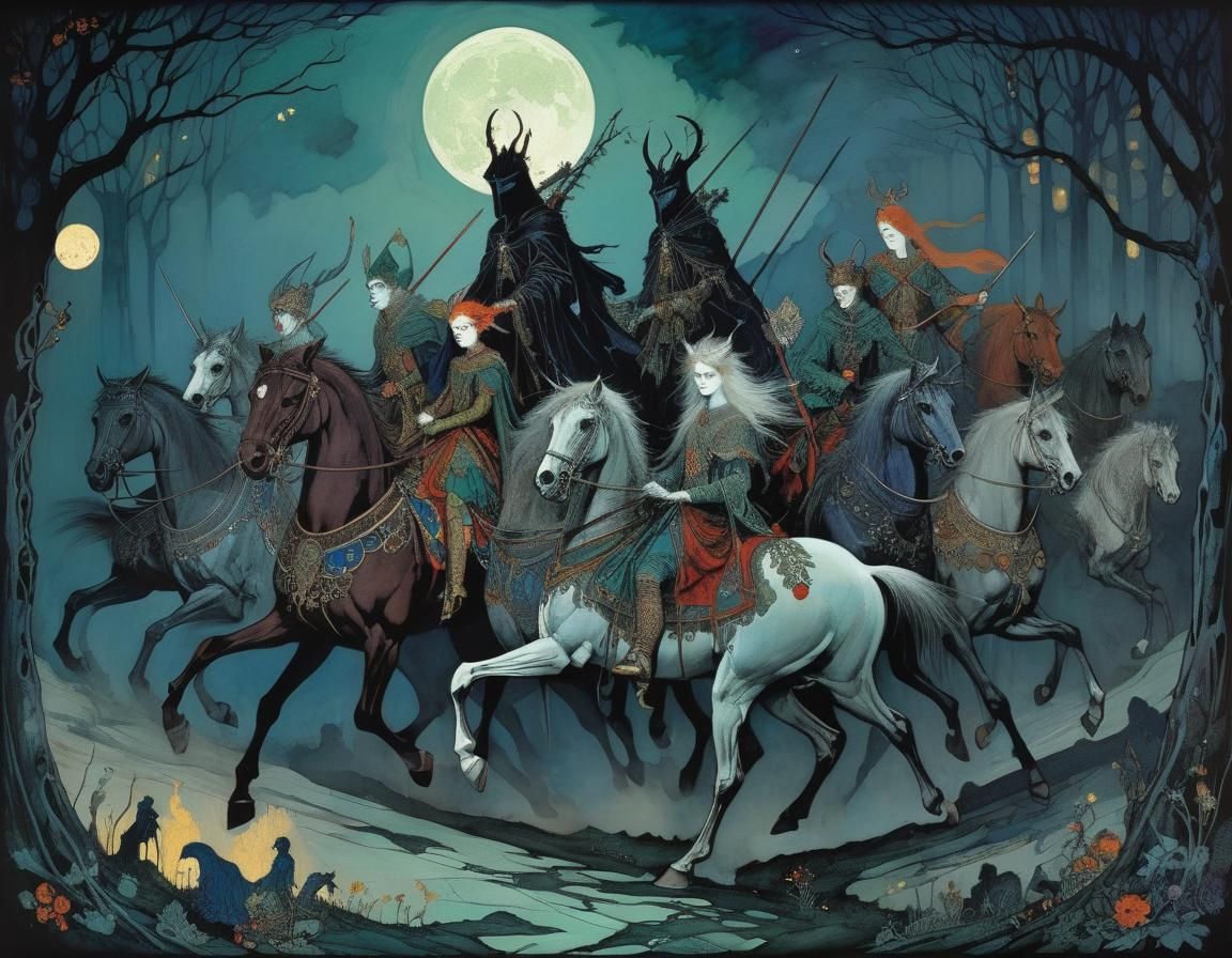 Herne the Hunter Leads the Wild Hunt