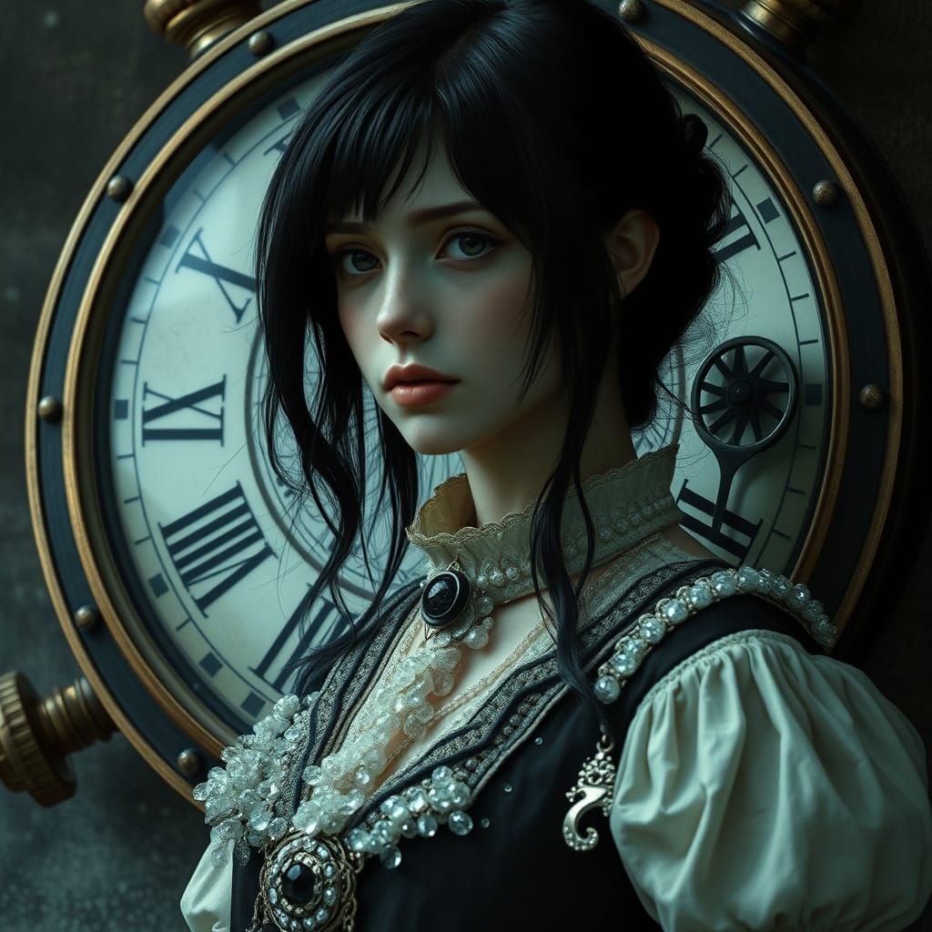 A Young Victorian Woman Loses Youth to Time's Sands