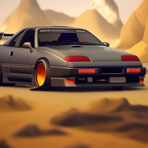 Nissan 180 SX Matte Painting on Artstation