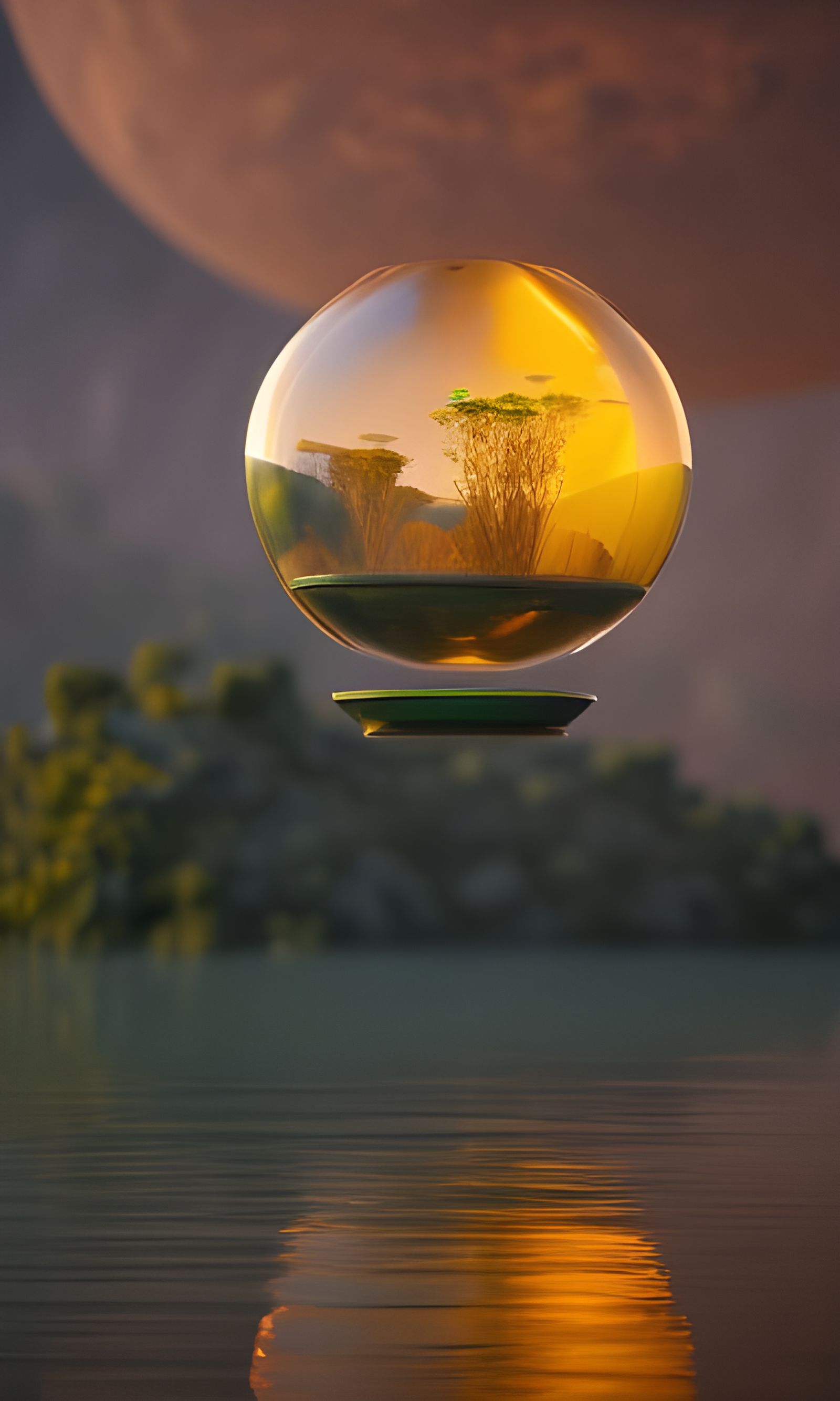 Glass Sphere World: Detailed Matte Painting in Unreal Engine