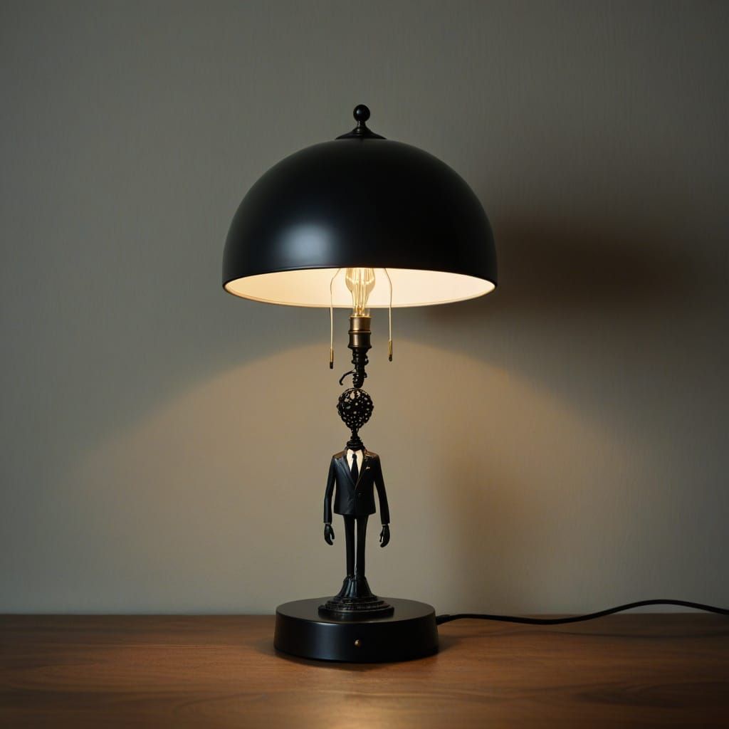 Anxious Lamp in Hitchcock Style