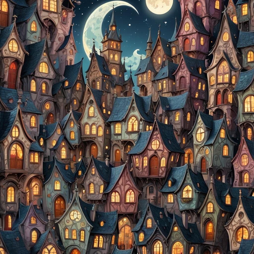 Whimsical Gothic Architecture in Fantasy Concept Art