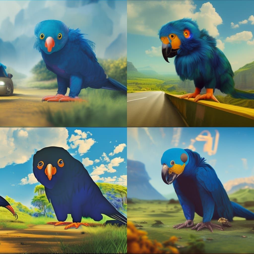 Blue Parrot Drives By Hitchhiking Mongoose