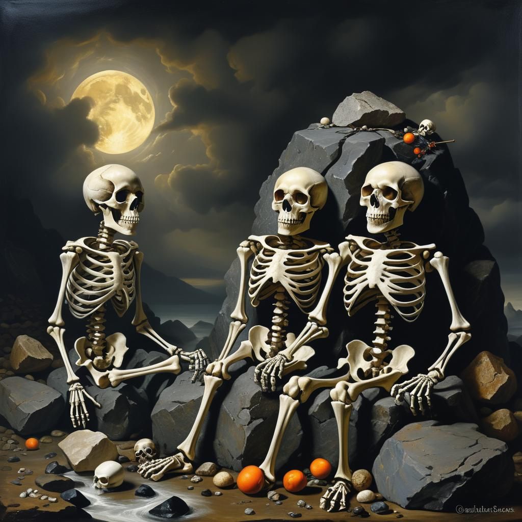 Skeletal Apparitions: A Baroque Surrealist Vision