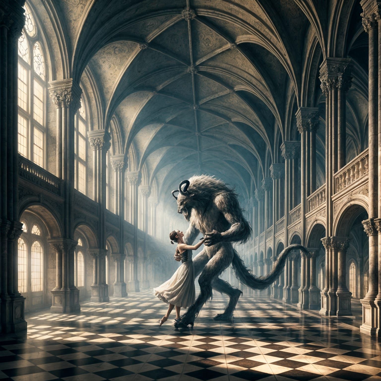 Eerie Surreal Waltz in Grand Castle