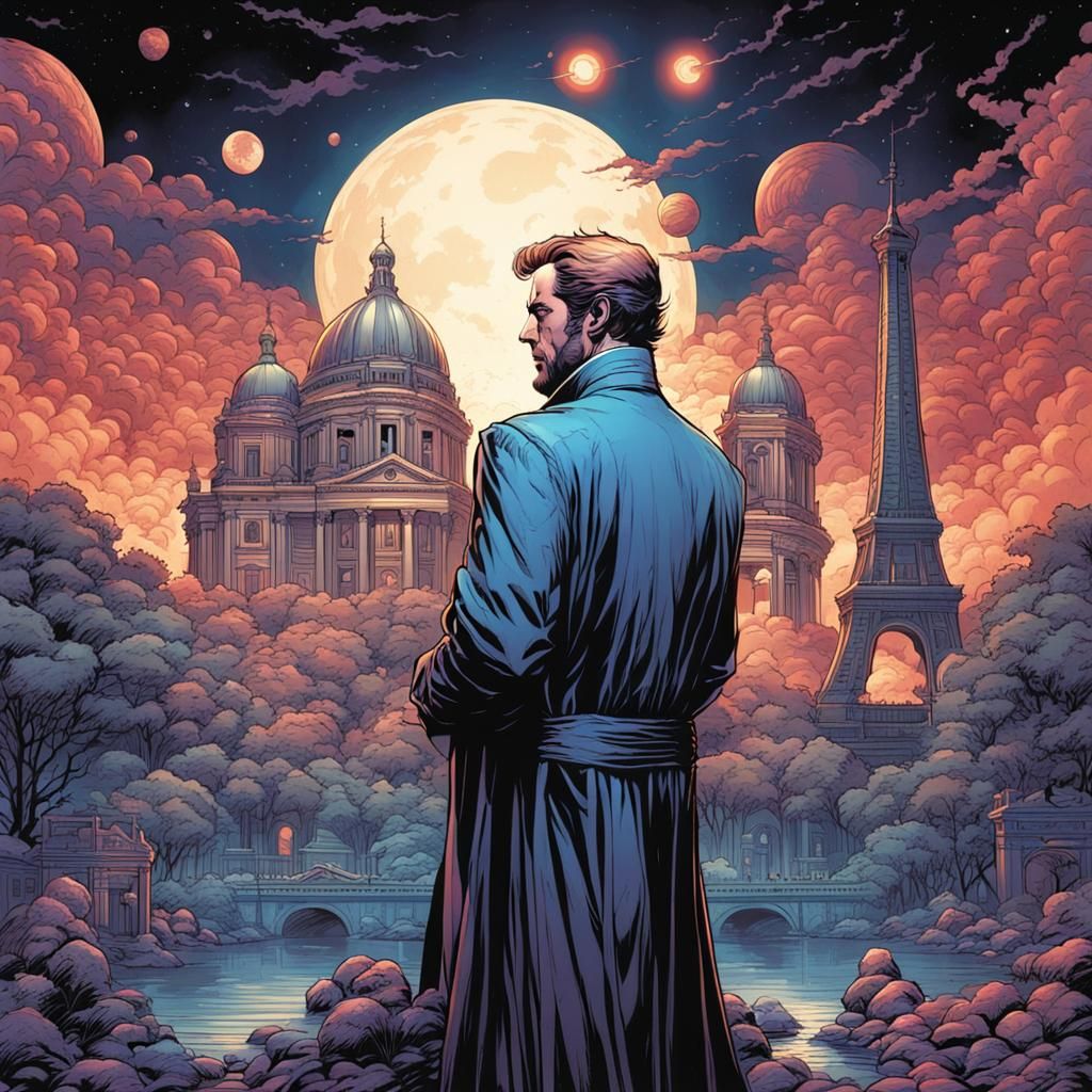 Saint Germain in Comic Book Art Style