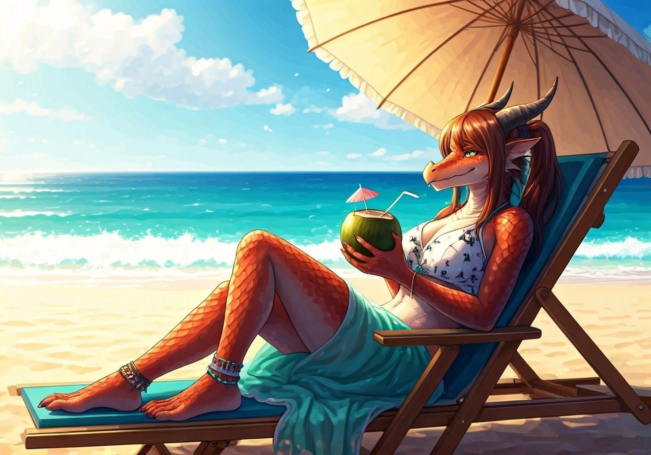 Serenity of the Golden Coast: Dragon's Tranquil Afternoon De...