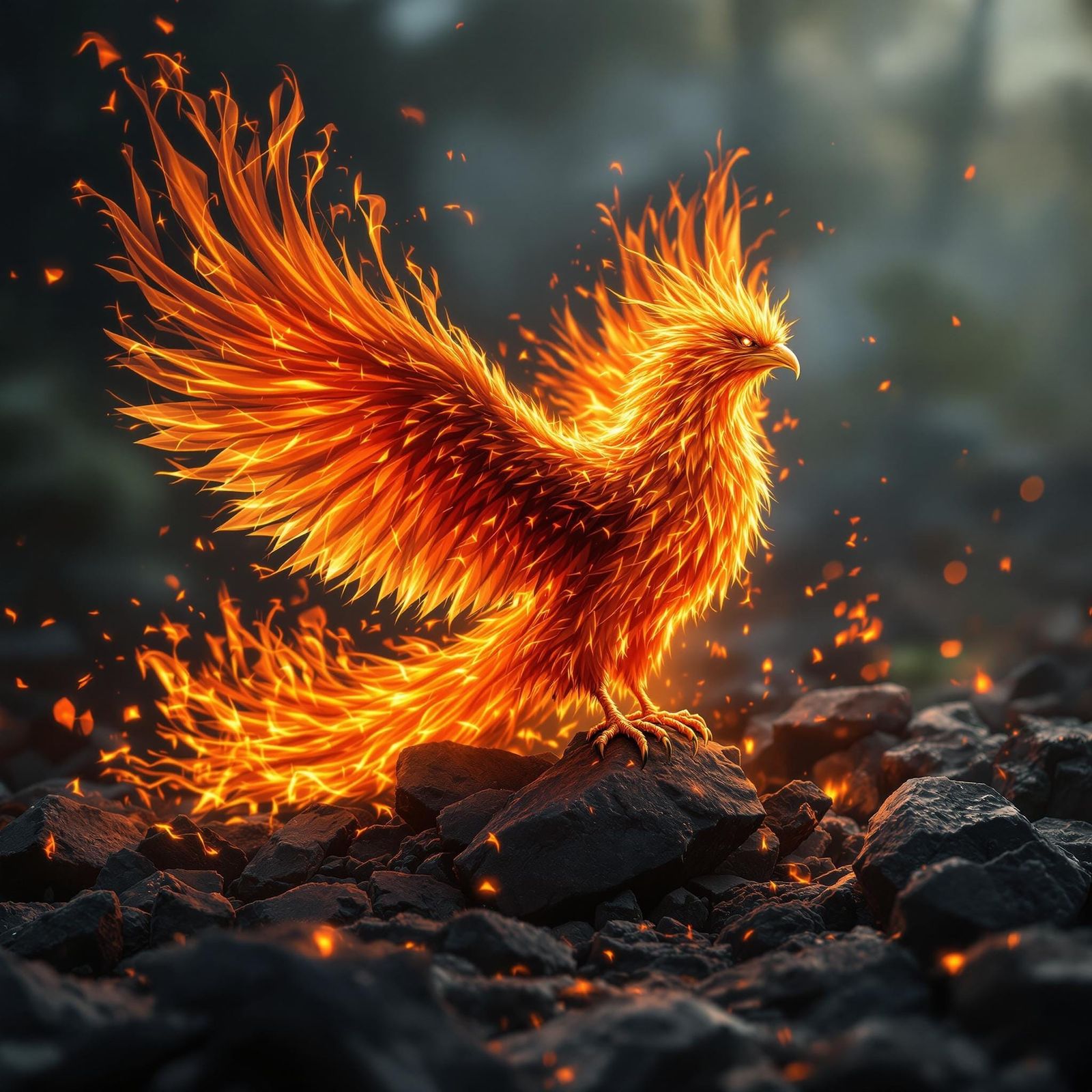 Fiery Phoenix Rising: Professional Photography of Mythical B...
