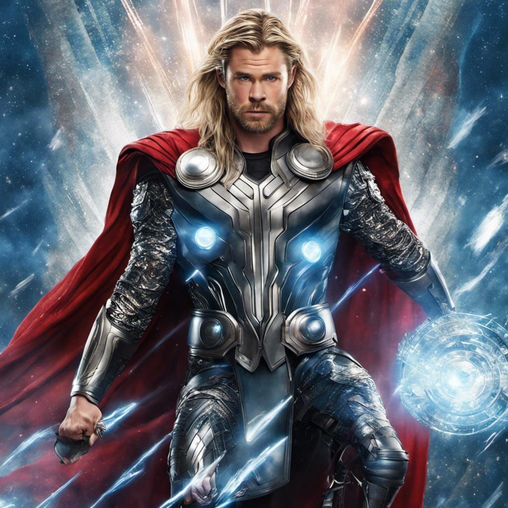 Thor in Cosmic Armor with Galactic Imbued Details
