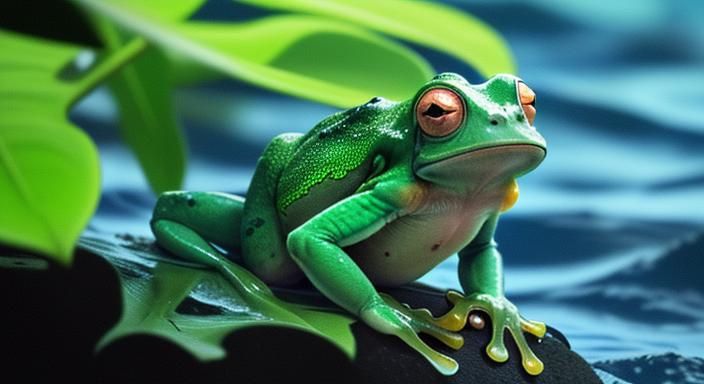 Monkey Frog in Black Light: Canon 450D Photo