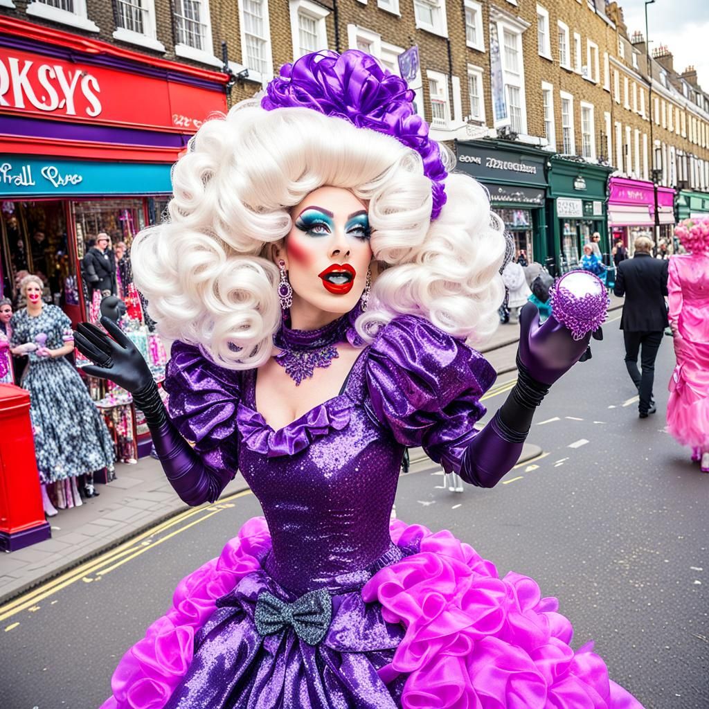Extravagant Drag Queen's Satin Wonderland