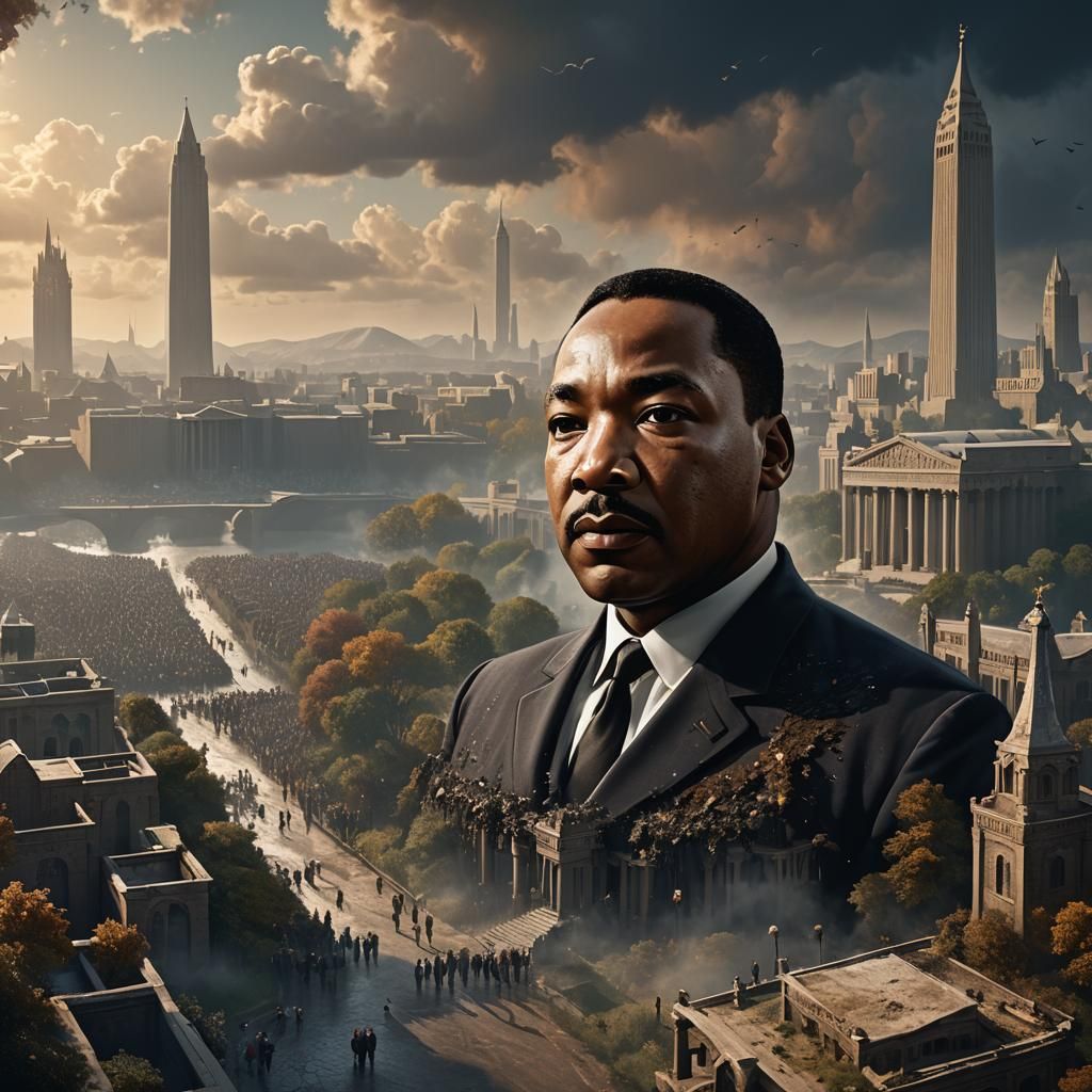 Detailed Matte Painting of Martin Luther King