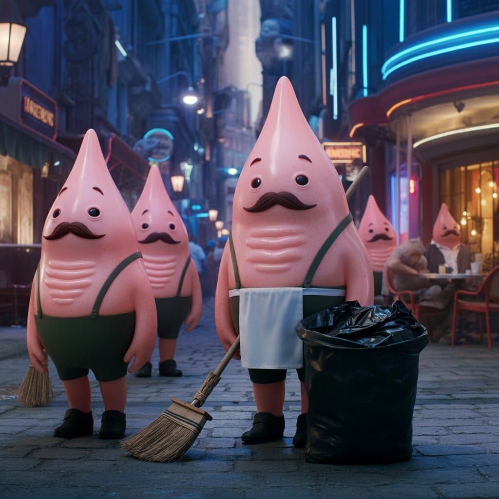 Futuristic Cityscape with Genetically Engineered Humanoids