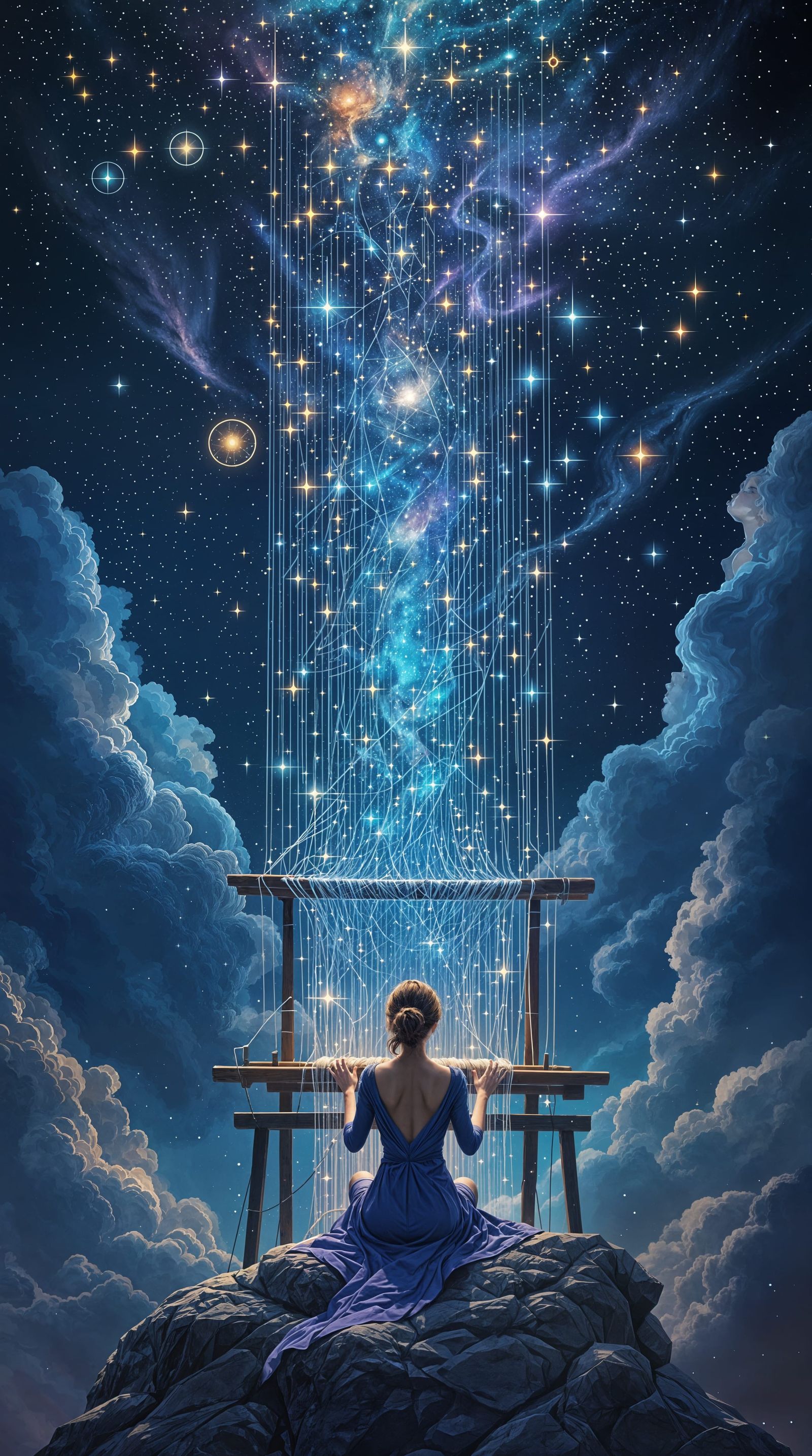 Surreal Fantasy Art of Cosmic Weaving