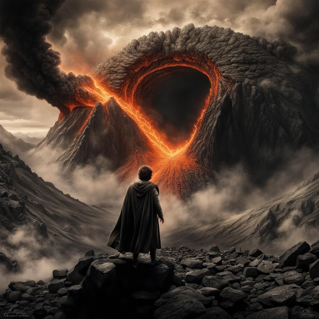 Frodo reaches Mount Doom