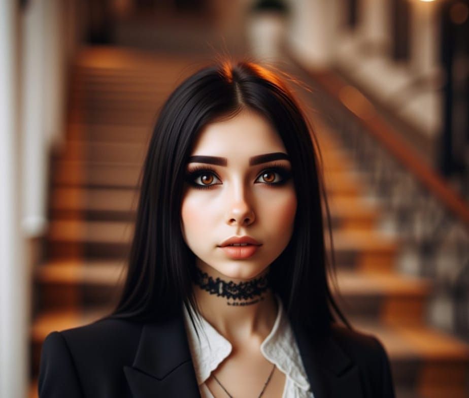 Elegant Woman in Fashionable Attire