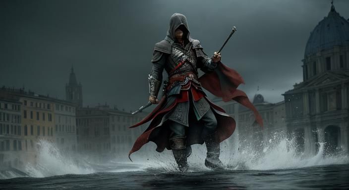 Ezio Auditore in Rome: Cinematic Film Still