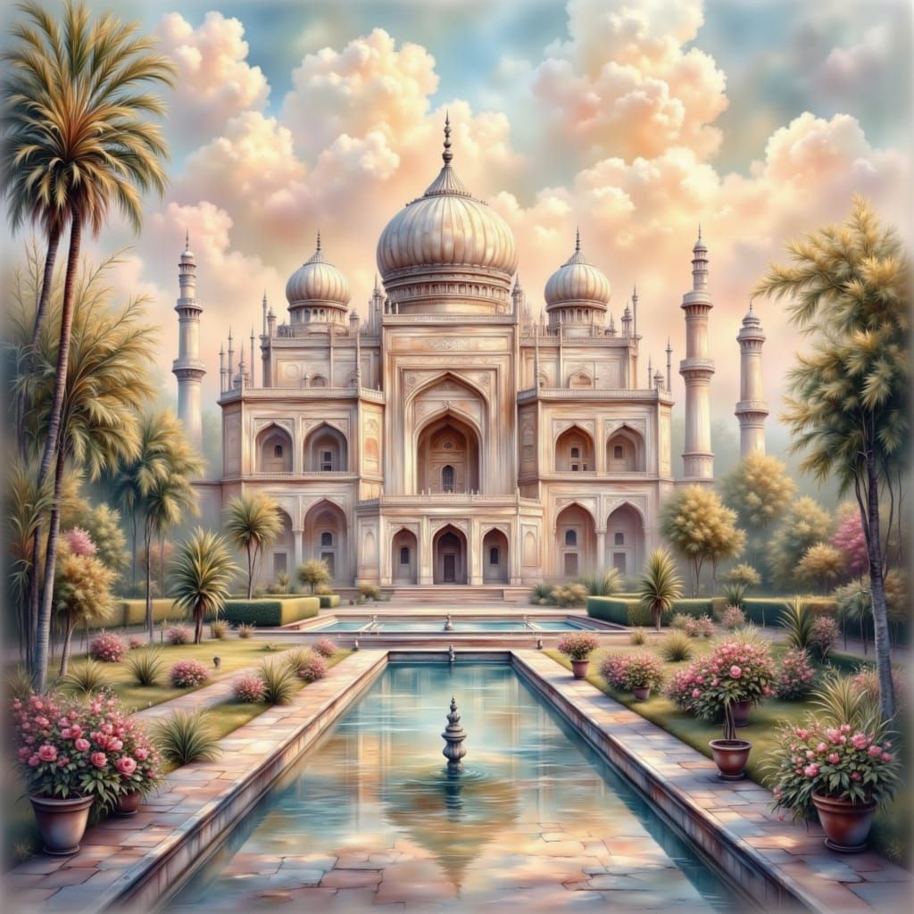 Splendid Moghul Palace at Dawn