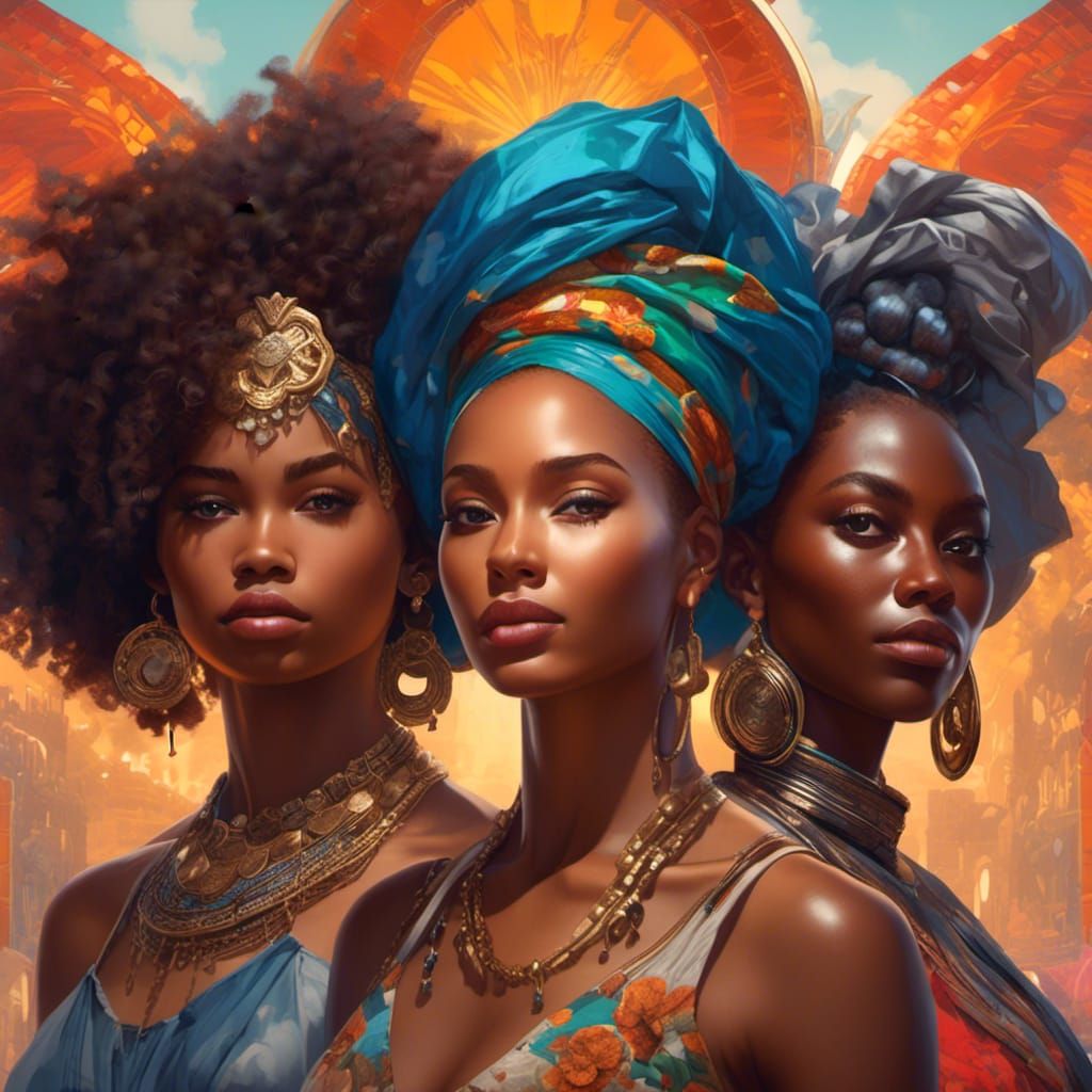 Hyperrealistic Portrait of an American-African Woman