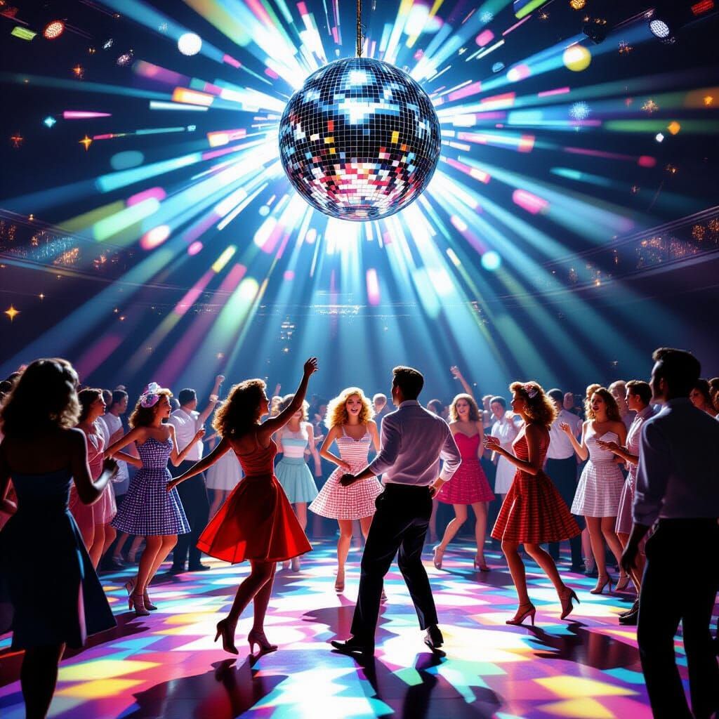 1950s Sock Hop Dance Party with Disco Ball