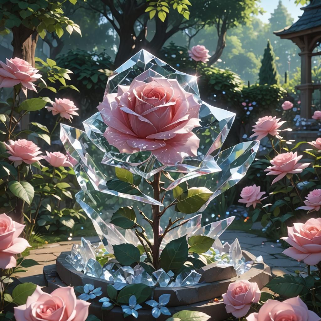 Crystal Rose Garden: 3D Anime Art