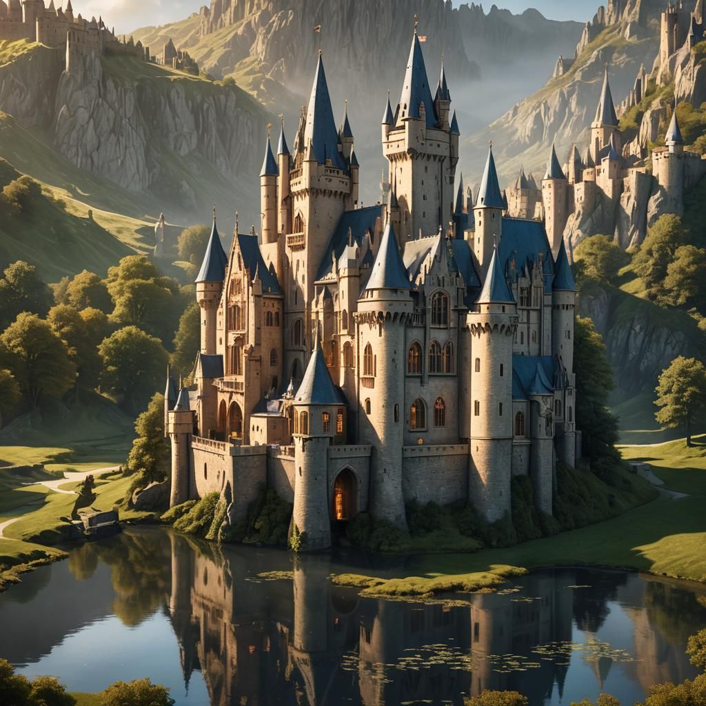 Fantasy Castle Inspired by Romanticism and Gothic Revival